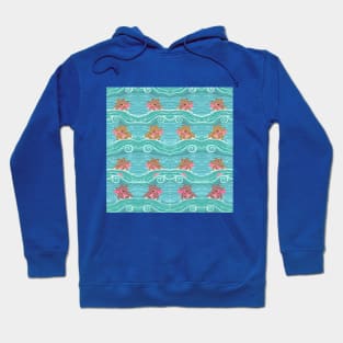 Bears Fishing Salmon Design Hoodie